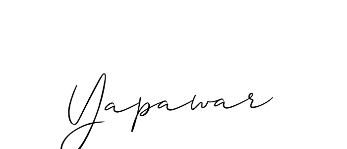 How to make Yapawar signature? Allison_Script is a professional autograph style. Create handwritten signature for Yapawar name. Yapawar signature style 2 images and pictures png