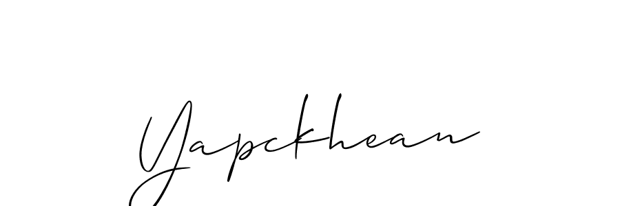 Once you've used our free online signature maker to create your best signature Allison_Script style, it's time to enjoy all of the benefits that Yapckhean name signing documents. Yapckhean signature style 2 images and pictures png