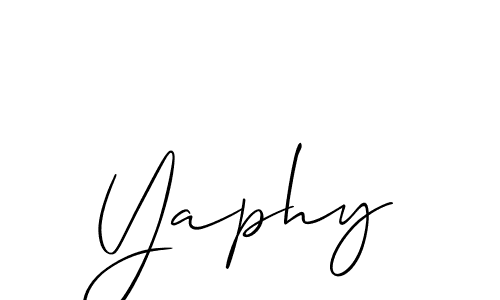 It looks lik you need a new signature style for name Yaphy. Design unique handwritten (Allison_Script) signature with our free signature maker in just a few clicks. Yaphy signature style 2 images and pictures png