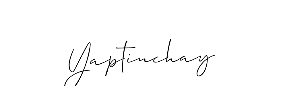 if you are searching for the best signature style for your name Yaptinchay. so please give up your signature search. here we have designed multiple signature styles  using Allison_Script. Yaptinchay signature style 2 images and pictures png