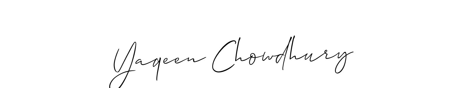 Make a short Yaqeen Chowdhury signature style. Manage your documents anywhere anytime using Allison_Script. Create and add eSignatures, submit forms, share and send files easily. Yaqeen Chowdhury signature style 2 images and pictures png