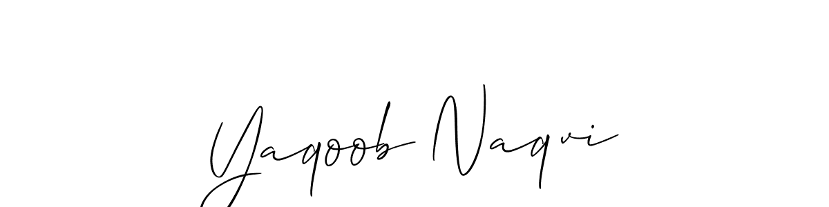 It looks lik you need a new signature style for name Yaqoob Naqvi. Design unique handwritten (Allison_Script) signature with our free signature maker in just a few clicks. Yaqoob Naqvi signature style 2 images and pictures png