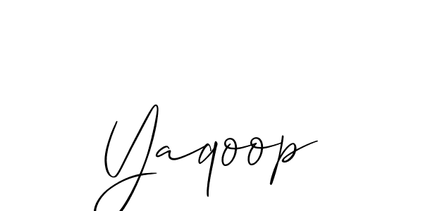 How to Draw Yaqoop signature style? Allison_Script is a latest design signature styles for name Yaqoop. Yaqoop signature style 2 images and pictures png