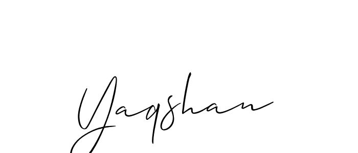 It looks lik you need a new signature style for name Yaqshan. Design unique handwritten (Allison_Script) signature with our free signature maker in just a few clicks. Yaqshan signature style 2 images and pictures png