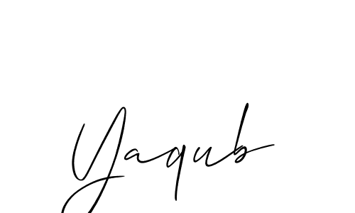 It looks lik you need a new signature style for name Yaqub. Design unique handwritten (Allison_Script) signature with our free signature maker in just a few clicks. Yaqub signature style 2 images and pictures png