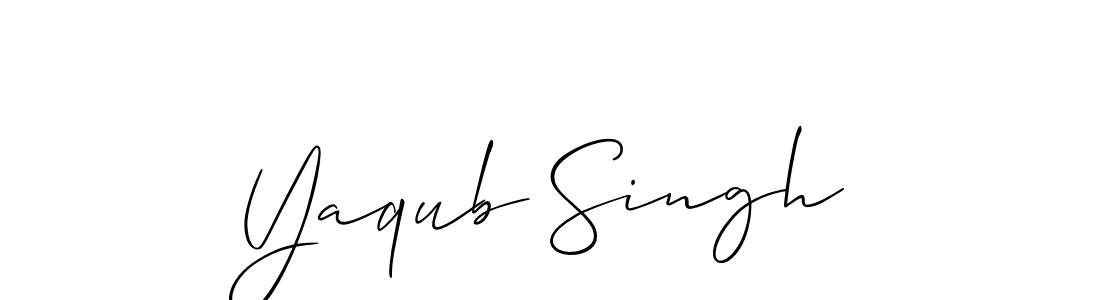 Make a beautiful signature design for name Yaqub Singh. With this signature (Allison_Script) style, you can create a handwritten signature for free. Yaqub Singh signature style 2 images and pictures png