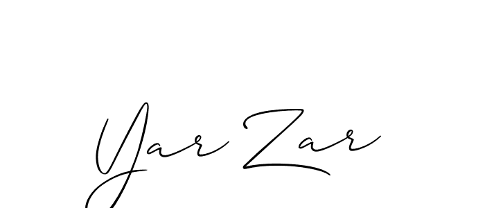 You can use this online signature creator to create a handwritten signature for the name Yar Zar. This is the best online autograph maker. Yar Zar signature style 2 images and pictures png