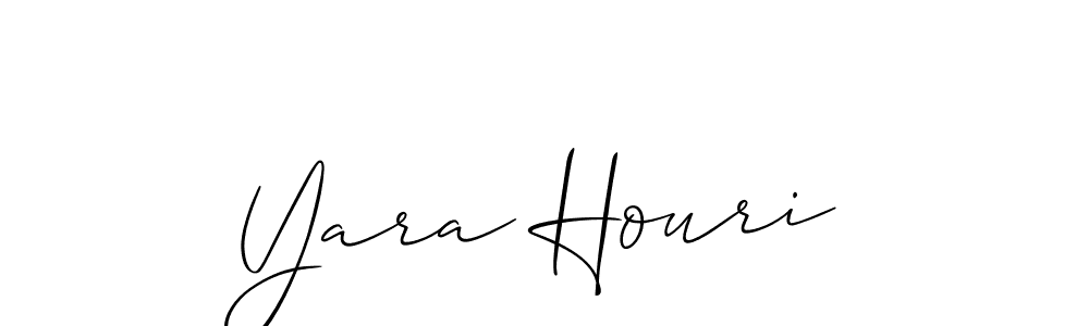 How to make Yara Houri signature? Allison_Script is a professional autograph style. Create handwritten signature for Yara Houri name. Yara Houri signature style 2 images and pictures png