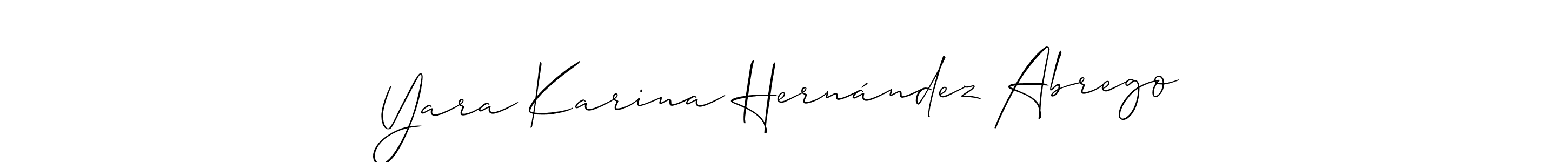 Best and Professional Signature Style for Yara Karina Hernández Abrego. Allison_Script Best Signature Style Collection. Yara Karina Hernández Abrego signature style 2 images and pictures png