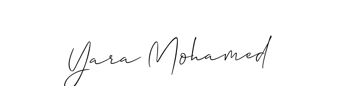 Make a beautiful signature design for name Yara Mohamed. With this signature (Allison_Script) style, you can create a handwritten signature for free. Yara Mohamed signature style 2 images and pictures png