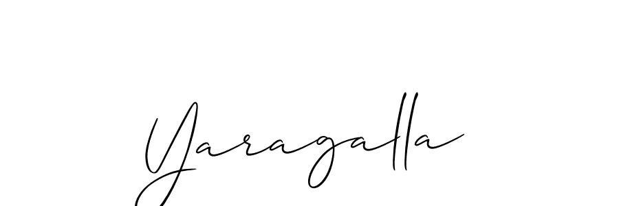 if you are searching for the best signature style for your name Yaragalla. so please give up your signature search. here we have designed multiple signature styles  using Allison_Script. Yaragalla signature style 2 images and pictures png