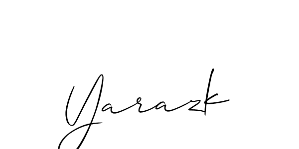 Also You can easily find your signature by using the search form. We will create Yarazk name handwritten signature images for you free of cost using Allison_Script sign style. Yarazk signature style 2 images and pictures png