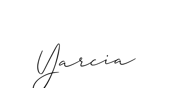 The best way (Allison_Script) to make a short signature is to pick only two or three words in your name. The name Yarcia include a total of six letters. For converting this name. Yarcia signature style 2 images and pictures png