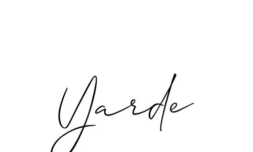 Make a beautiful signature design for name Yarde. Use this online signature maker to create a handwritten signature for free. Yarde signature style 2 images and pictures png
