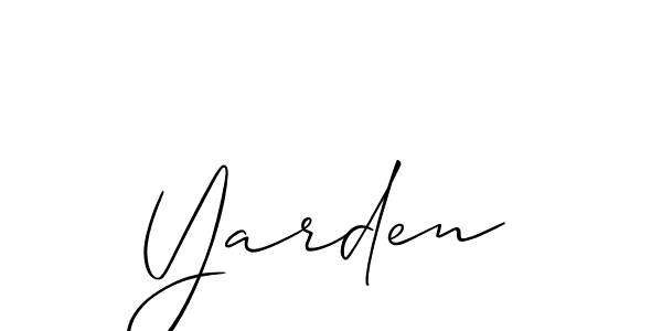 How to make Yarden signature? Allison_Script is a professional autograph style. Create handwritten signature for Yarden name. Yarden signature style 2 images and pictures png