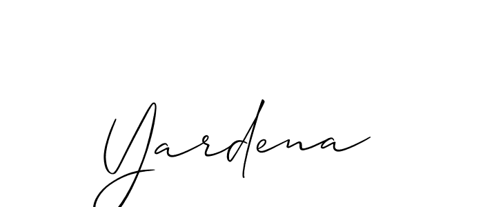 if you are searching for the best signature style for your name Yardena. so please give up your signature search. here we have designed multiple signature styles  using Allison_Script. Yardena signature style 2 images and pictures png