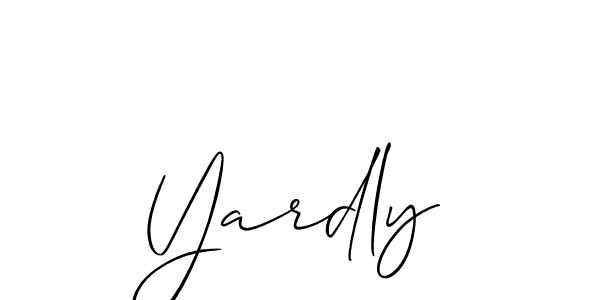 How to make Yardly name signature. Use Allison_Script style for creating short signs online. This is the latest handwritten sign. Yardly signature style 2 images and pictures png