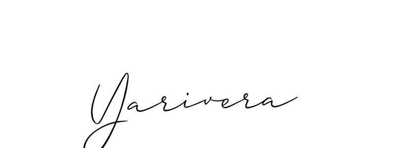 Design your own signature with our free online signature maker. With this signature software, you can create a handwritten (Allison_Script) signature for name Yarivera. Yarivera signature style 2 images and pictures png