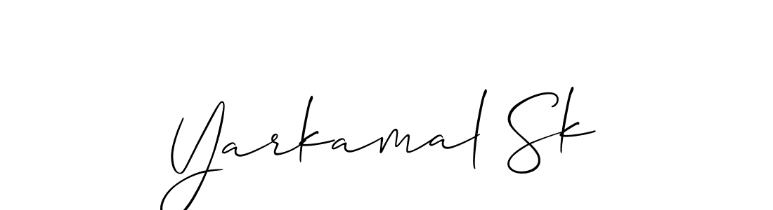 This is the best signature style for the Yarkamal Sk name. Also you like these signature font (Allison_Script). Mix name signature. Yarkamal Sk signature style 2 images and pictures png