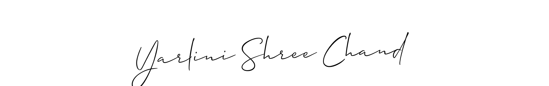 You should practise on your own different ways (Allison_Script) to write your name (Yarlini Shree Chand) in signature. don't let someone else do it for you. Yarlini Shree Chand signature style 2 images and pictures png