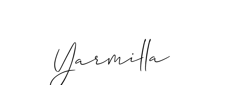 Use a signature maker to create a handwritten signature online. With this signature software, you can design (Allison_Script) your own signature for name Yarmilla. Yarmilla signature style 2 images and pictures png