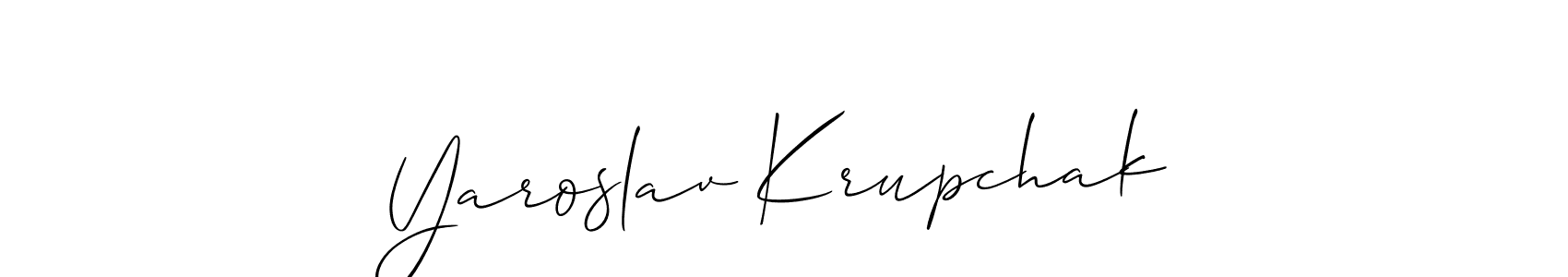 Create a beautiful signature design for name Yaroslav Krupchak. With this signature (Allison_Script) fonts, you can make a handwritten signature for free. Yaroslav Krupchak signature style 2 images and pictures png