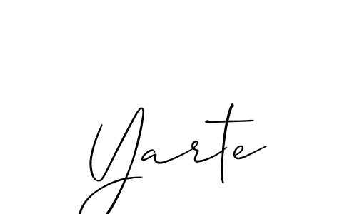Design your own signature with our free online signature maker. With this signature software, you can create a handwritten (Allison_Script) signature for name Yarte. Yarte signature style 2 images and pictures png
