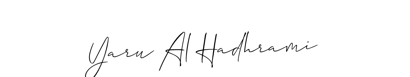 Use a signature maker to create a handwritten signature online. With this signature software, you can design (Allison_Script) your own signature for name Yaru Al Hadhrami. Yaru Al Hadhrami signature style 2 images and pictures png