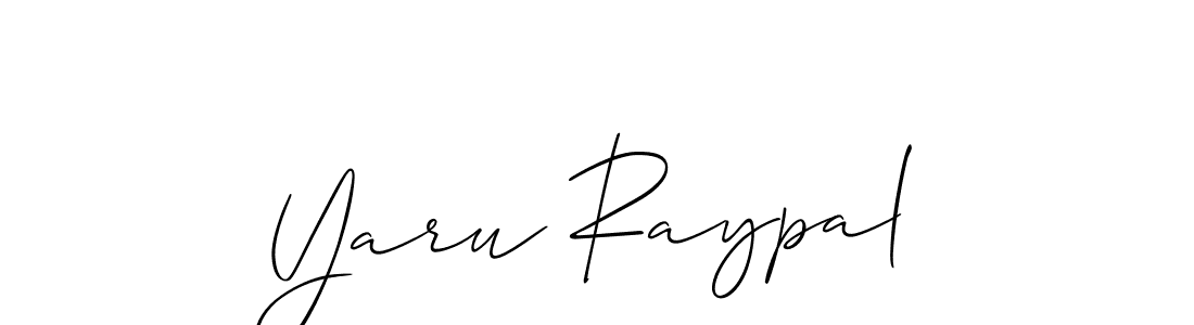 Create a beautiful signature design for name Yaru Raypal. With this signature (Allison_Script) fonts, you can make a handwritten signature for free. Yaru Raypal signature style 2 images and pictures png
