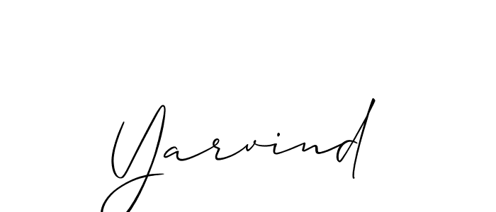 How to make Yarvind name signature. Use Allison_Script style for creating short signs online. This is the latest handwritten sign. Yarvind signature style 2 images and pictures png