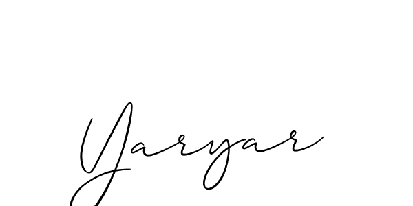 Also we have Yaryar name is the best signature style. Create professional handwritten signature collection using Allison_Script autograph style. Yaryar signature style 2 images and pictures png