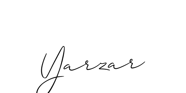 Create a beautiful signature design for name Yarzar. With this signature (Allison_Script) fonts, you can make a handwritten signature for free. Yarzar signature style 2 images and pictures png