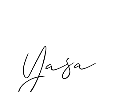 It looks lik you need a new signature style for name Yasa. Design unique handwritten (Allison_Script) signature with our free signature maker in just a few clicks. Yasa signature style 2 images and pictures png