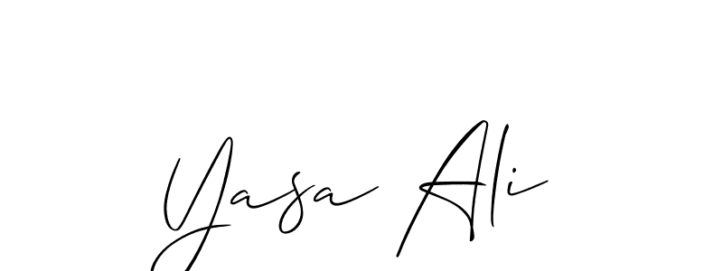 Allison_Script is a professional signature style that is perfect for those who want to add a touch of class to their signature. It is also a great choice for those who want to make their signature more unique. Get Yasa Ali name to fancy signature for free. Yasa Ali signature style 2 images and pictures png