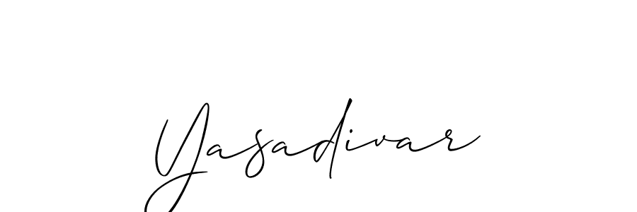 if you are searching for the best signature style for your name Yasadivar. so please give up your signature search. here we have designed multiple signature styles  using Allison_Script. Yasadivar signature style 2 images and pictures png