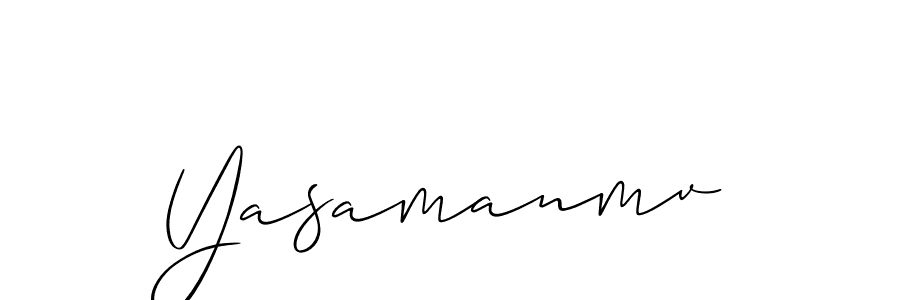 Make a beautiful signature design for name Yasamanmv. With this signature (Allison_Script) style, you can create a handwritten signature for free. Yasamanmv signature style 2 images and pictures png