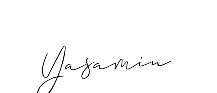 Create a beautiful signature design for name Yasamin. With this signature (Allison_Script) fonts, you can make a handwritten signature for free. Yasamin signature style 2 images and pictures png