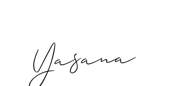 How to make Yasana signature? Allison_Script is a professional autograph style. Create handwritten signature for Yasana name. Yasana signature style 2 images and pictures png