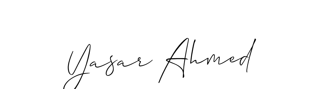 It looks lik you need a new signature style for name Yasar Ahmed. Design unique handwritten (Allison_Script) signature with our free signature maker in just a few clicks. Yasar Ahmed signature style 2 images and pictures png