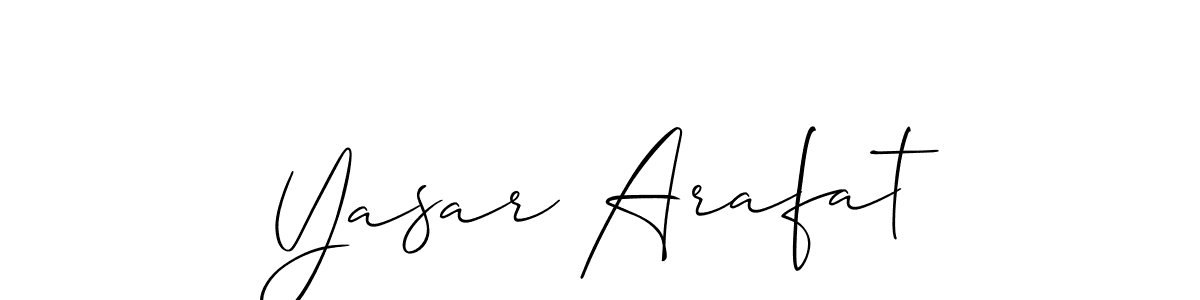 You should practise on your own different ways (Allison_Script) to write your name (Yasar Arafat) in signature. don't let someone else do it for you. Yasar Arafat signature style 2 images and pictures png