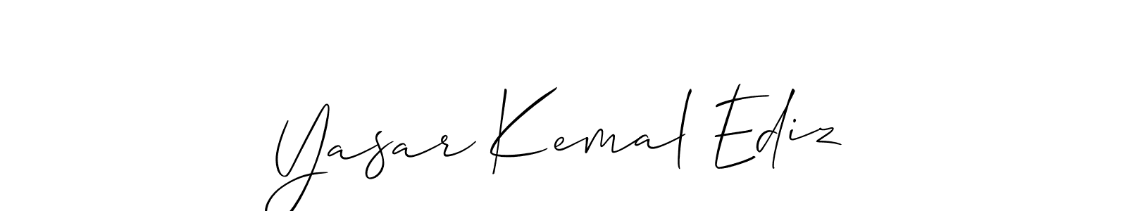 Yasar Kemal Ediz stylish signature style. Best Handwritten Sign (Allison_Script) for my name. Handwritten Signature Collection Ideas for my name Yasar Kemal Ediz. Yasar Kemal Ediz signature style 2 images and pictures png