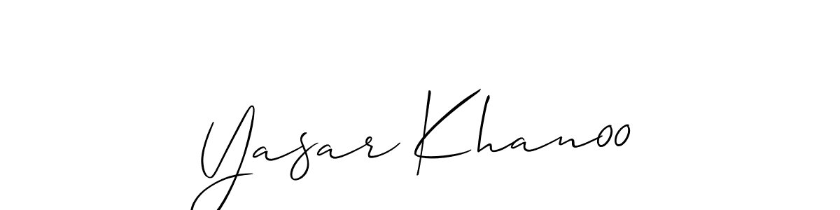 How to make Yasar Khan00 name signature. Use Allison_Script style for creating short signs online. This is the latest handwritten sign. Yasar Khan00 signature style 2 images and pictures png