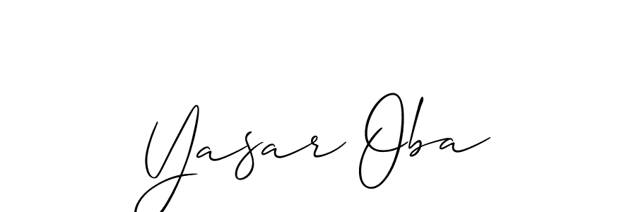 Design your own signature with our free online signature maker. With this signature software, you can create a handwritten (Allison_Script) signature for name Yasar Oba. Yasar Oba signature style 2 images and pictures png