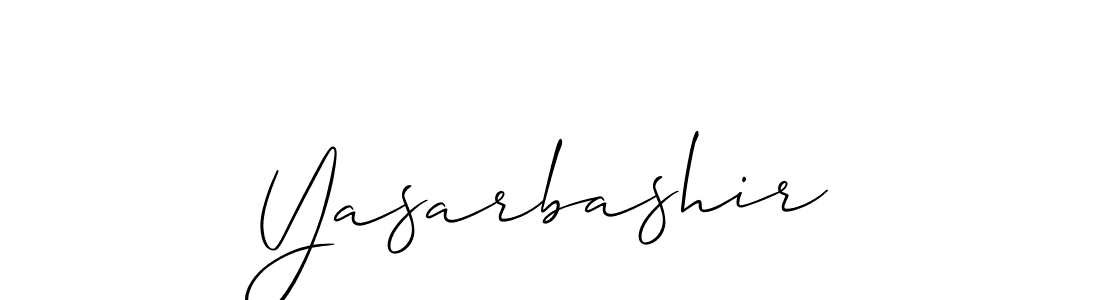 Make a beautiful signature design for name Yasarbashir. With this signature (Allison_Script) style, you can create a handwritten signature for free. Yasarbashir signature style 2 images and pictures png