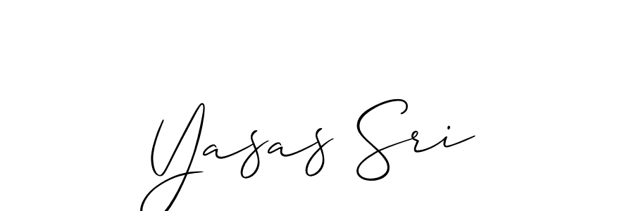 How to make Yasas Sri signature? Allison_Script is a professional autograph style. Create handwritten signature for Yasas Sri name. Yasas Sri signature style 2 images and pictures png