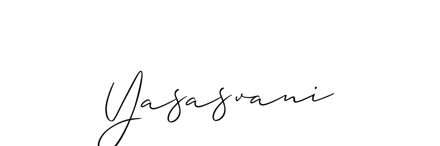 Make a beautiful signature design for name Yasasvani. With this signature (Allison_Script) style, you can create a handwritten signature for free. Yasasvani signature style 2 images and pictures png