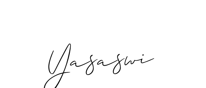 Allison_Script is a professional signature style that is perfect for those who want to add a touch of class to their signature. It is also a great choice for those who want to make their signature more unique. Get Yasaswi name to fancy signature for free. Yasaswi signature style 2 images and pictures png