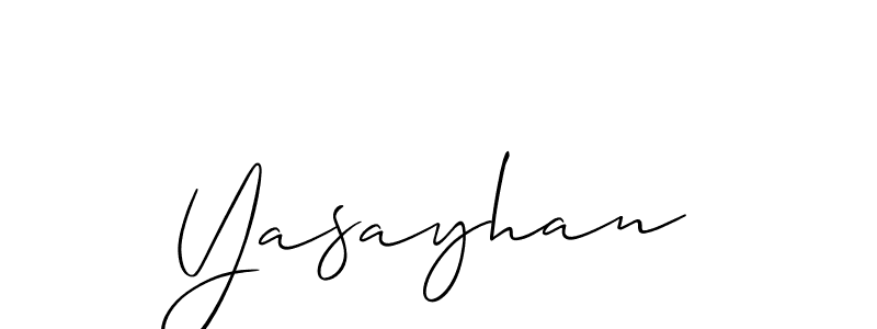 You should practise on your own different ways (Allison_Script) to write your name (Yasayhan) in signature. don't let someone else do it for you. Yasayhan signature style 2 images and pictures png