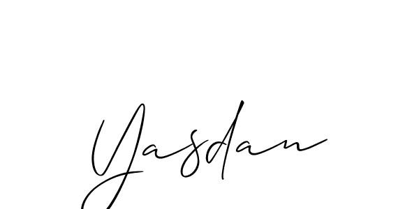 How to make Yasdan name signature. Use Allison_Script style for creating short signs online. This is the latest handwritten sign. Yasdan signature style 2 images and pictures png