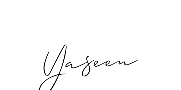 Also You can easily find your signature by using the search form. We will create Yaseen name handwritten signature images for you free of cost using Allison_Script sign style. Yaseen signature style 2 images and pictures png